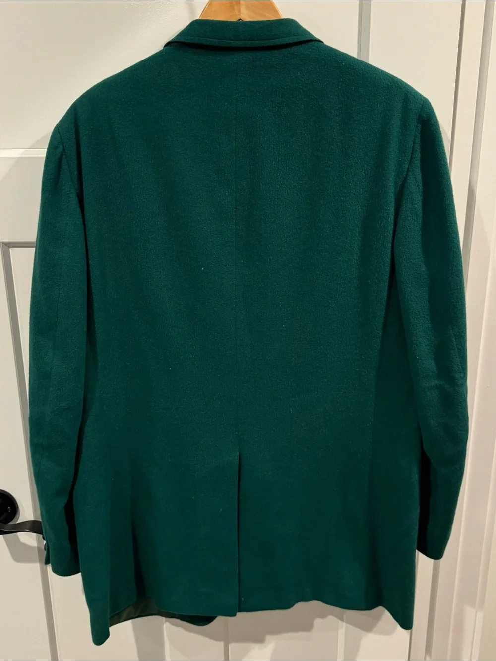 VTG 80s Jos A Bank 100% Cashmere Dark Green Blazer Sport Coat Jacket 44 Long